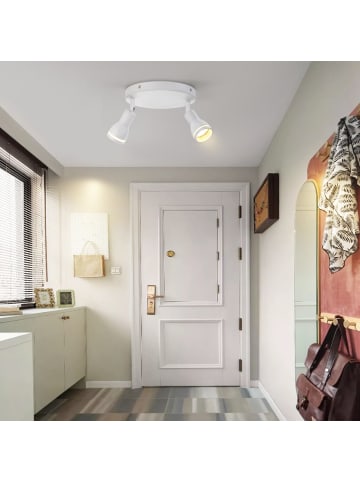 ZMH Deckenleuchte in weiß 2-flammig GU10 moderne Deckenspots Max.25W