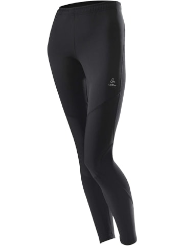 Löffler Leggings Laufhose Tight in Schwarz