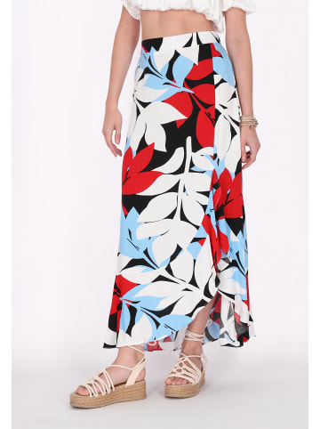 IZIA Women Skirt in black multicolor