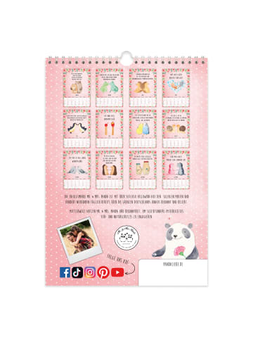 Mr. & Mrs. Panda A3 Wandkalender 2024 Liebe Collection mit Spruch in Weiß