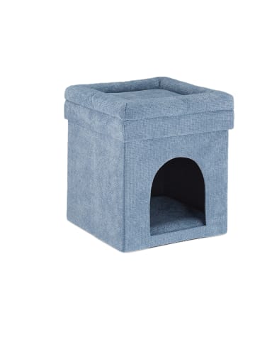 relaxdays Katzenhöhle in Grau - (B)38 x (H)42 x (T)38 cm