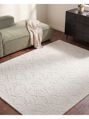 Beliani Kurzflor GANNETT in Weiß - (W) 160 x (L) 230 cm