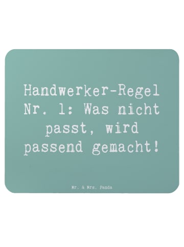 Mr. & Mrs. Panda Mousepad Spruch Handwerker Lösung mit Spruch in Meeresbrise