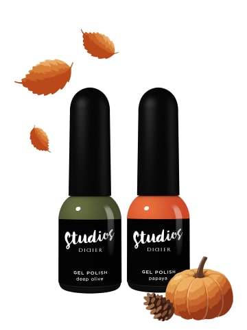 Didier Lab Nagellack-Set Gel Polish Deep Olive + Papaya in Deep Olive + Papaya