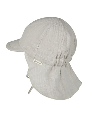 Sterntaler Schirmmütze mit Nackenschutz uni in lichtgrau
