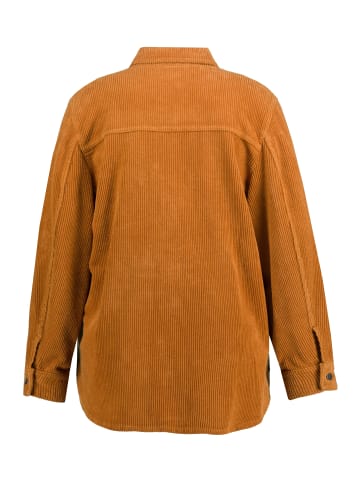 Ulla Popken Shirtjacke in goldbraun