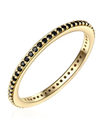 Glanzstücke München Ring aus Sterling Silber mit Zirkonia in gelbgold