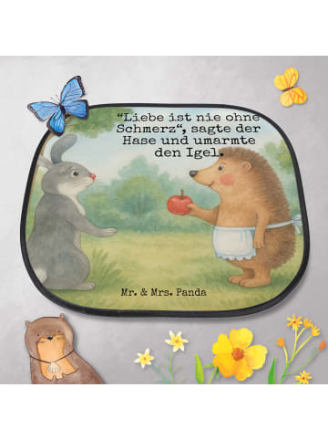 Mr. & Mrs. Panda Sonnenschutz für Auto Hase Igel Design mit Spruch in Weiß