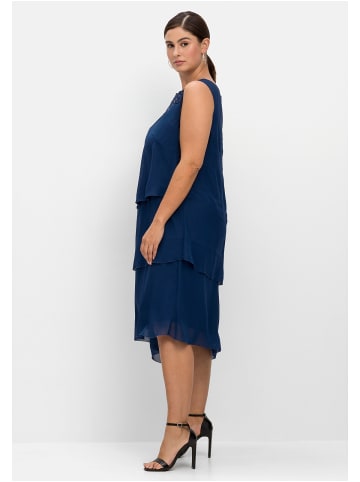 sheego Cocktailkleid in blau