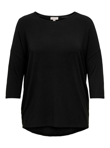 ONLY Carmakoma Curvy 3/4 Arm Shirt Plus Size Longsleeve Dünn CARLAMOUR in Schwarz