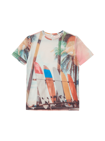 s.Oliver T-Shirt kurzarm in Creme-mehrfarbig