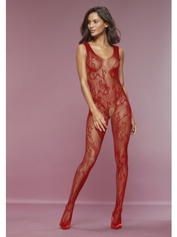 PETITE FLEUR GOLD Bodystocking-Ouvert in rot