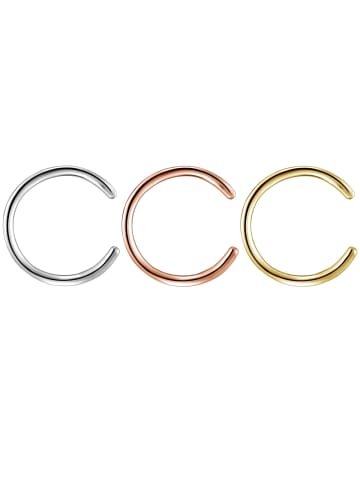 Glanzstücke München Ohrklemme Sterling Silber in silber/gelbgold/roségold