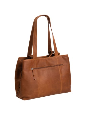 The Chesterfield Brand Wax Pull Up Schultertasche Leder 36.5 cm in cognac