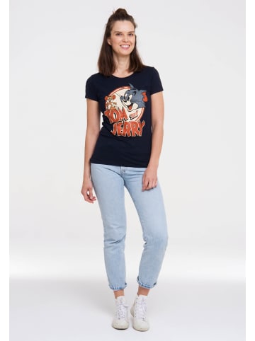 Logoshirt Print T-Shirt Tom & Jerry in dunkelblau