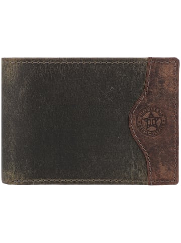 Billy the Kid Hunter Geldbörse RFID Leder 12 cm khaki-brown