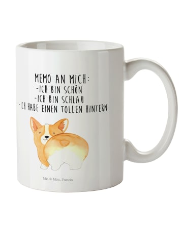 Mr. & Mrs. Panda Kindertasse Corgi Po mit Spruch in Weiß