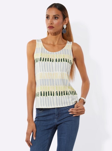 creation L Shirttop in ecru-moos-bedruckt