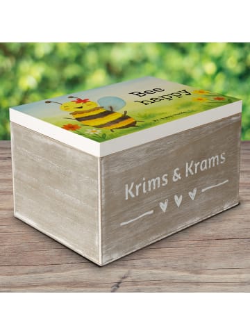 Mr. & Mrs. Panda Aufbewahrungsbox Biene Happy Design mit Spruch in Weiß