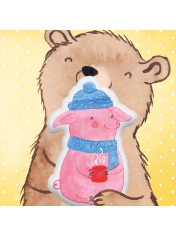 Mr. & Mrs. Panda Kuschelkissen Schweinchen Glühwein ohne Spruch in Weiß