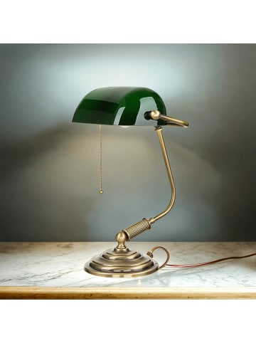 Licht-Erlebnisse Tischlampe (B)26 x (L)37.5 x (H)37.5 cm in Bronze hell glänzend Grün