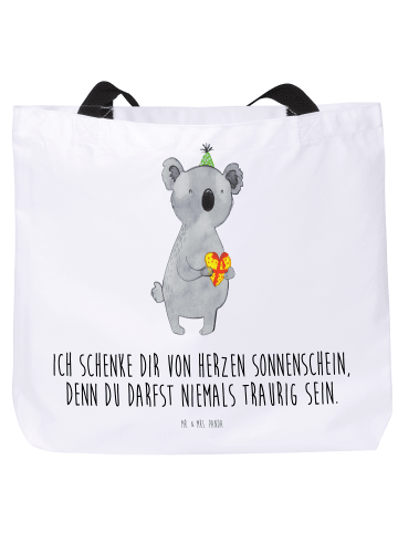 Mr. & Mrs. Panda Damen Schultertasche Koala Geschenk mit Spruch in Weiß