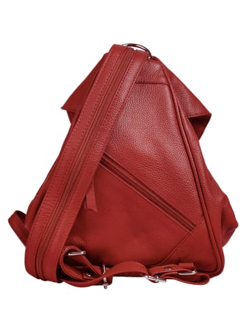 Bruno Banani Rucksack echt Leder in rot