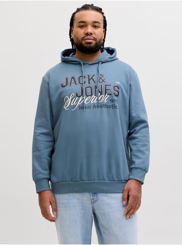 JACK & JONES PLUS Kapuzenpullover in Blue Mirage