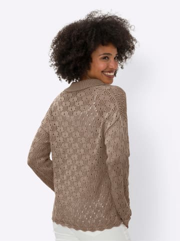 Heine Ajourpullover in sesam