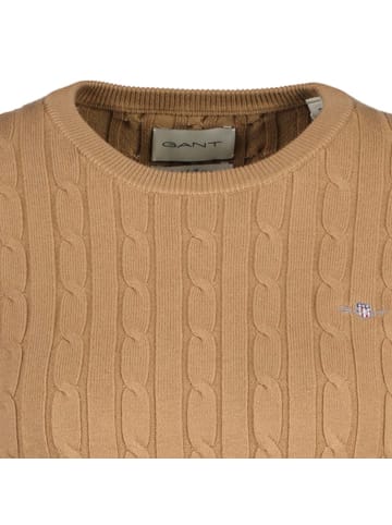 Gant Strickpullover in Hellbraun