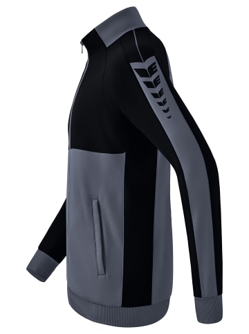 erima Kinder Six Wings Worker Jacke, Trainingsjacke in slate grey/schwarz