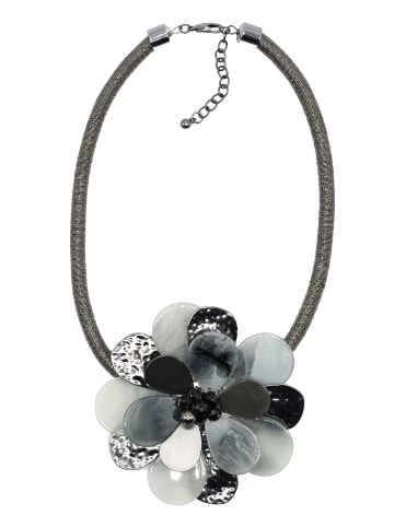 collezione alessandro Kurze Kette " Flora " in grau
