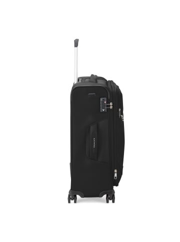 Roncato Joy - 4-Rollen-Trolley M 63 cm erw. in schwarz