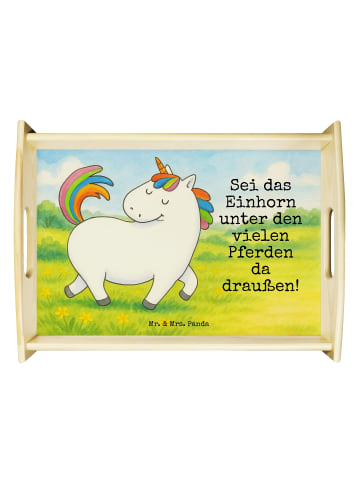 Mr. & Mrs. Panda bett tablett Einhorn Stolzieren Design mit Spruch in Weiß