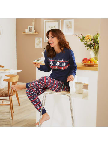 Erwin Müller Single-Jersey Schlafanzug in dunkelblau