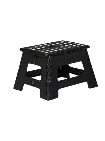 relaxdays Klapphocker in Schwarz - (B)35 x (H)22 cm x (T)28 cm