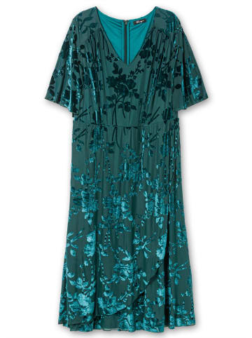 sheego Cocktailkleid in petrol-bedruckt