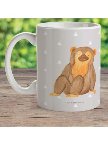 Mr. & Mrs. Panda Trinklernbecher Affe ohne Spruch in Grau Pastell