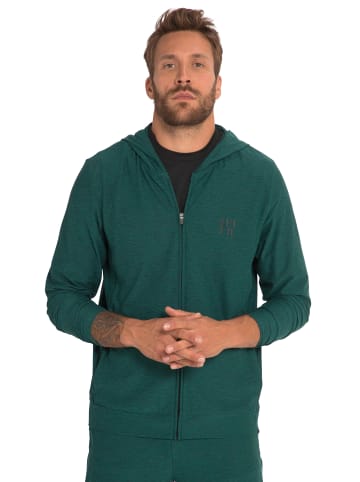 JP1880 Sweatjacke in flaschengrün