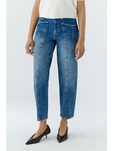 Oui THE BARREL Jeans mit Komfort Stretch in Blue