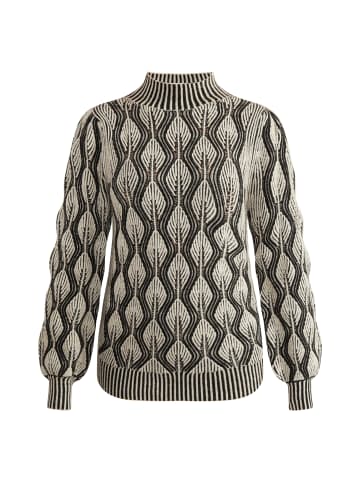 Usha Strick Pullover in Wollweiss Schwarz