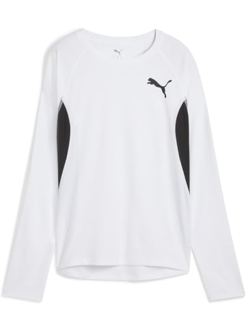 Puma T-Shirt "W CROSS THE LINE Longsleeve 3.0" in Weiß