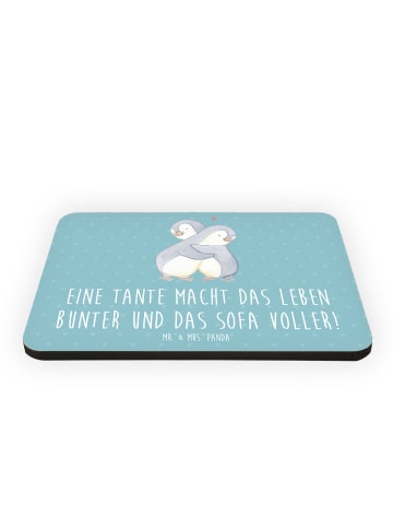 Mr. & Mrs. Panda Kühlschrankmagnet Bunte Tante mit Spruch in Meeresbrise