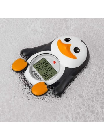 Reer MyHappyPingu 2in1 digitales Badethermometer in Schwarz ab 0 Monate