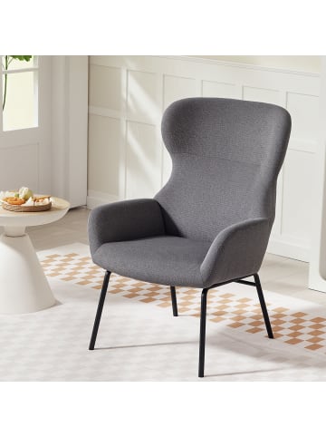 HOMCOM Ohrensessel-74,5L x 70B x 103,5H cm-Dunkelgrau