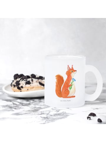 Mr. & Mrs. Panda Teetasse Eichhörnchen Blume ohne Spruch in Transparent