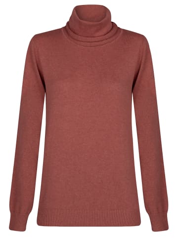 Felix Hardy Feinstrick Zopfmuster Rollkragen Pullover in Rosa