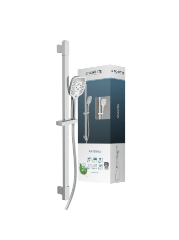 Franz Joseph Schütte RAVENNA Stangenbrause-Set, Chrom/Weiß
