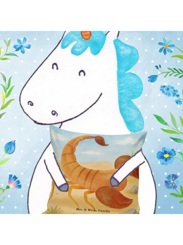 Mr. & Mrs. Panda Dekokissen Sternzeichen Skorpion Design ohne Sp... in Weiß