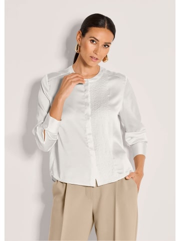 MADELEINE Elegante Bluse mit Zierblenden in perlweiß